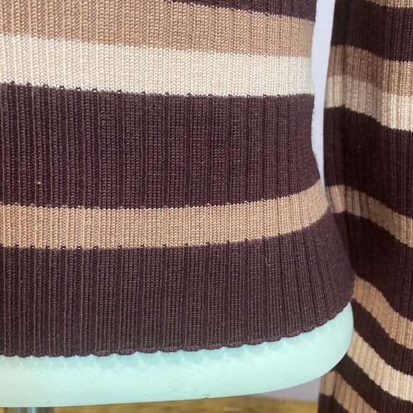 NWT Closet Space Turtleneck Colorful Striped Stretchy Sweater Girls Size Large ! - Picture 3 of 10